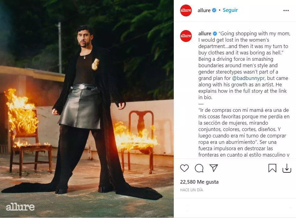 bad-bunny-falda-maquillado-revista-allure
