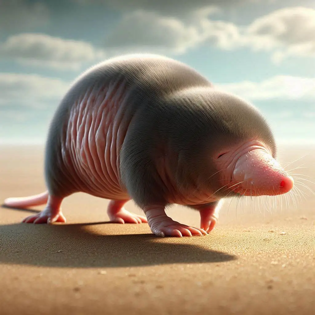 topo dorado sin ojos