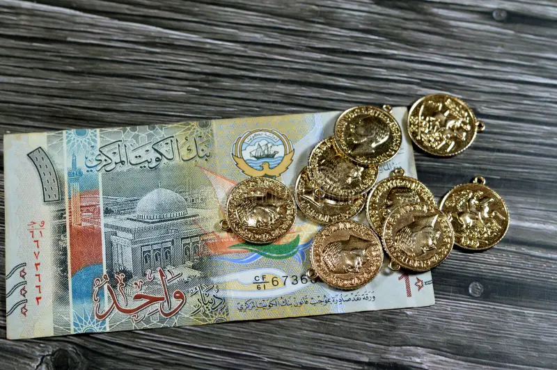 billete-de-un-dinar-kuwaití-kwd-con-influencias-la-antigua-civilización-griega-en-kuwait-failaka-gran-mezquita-bateel-dhow-barco-279449545