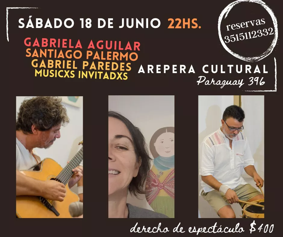 GABRIELA AGUILAR, SANTIAGO PALERMO Y GABRIEL PAREDES