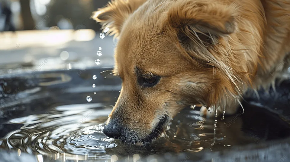 tomar agua perro