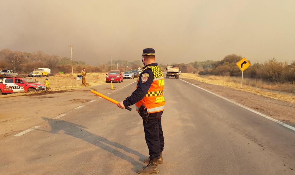 incendio punilla ruta